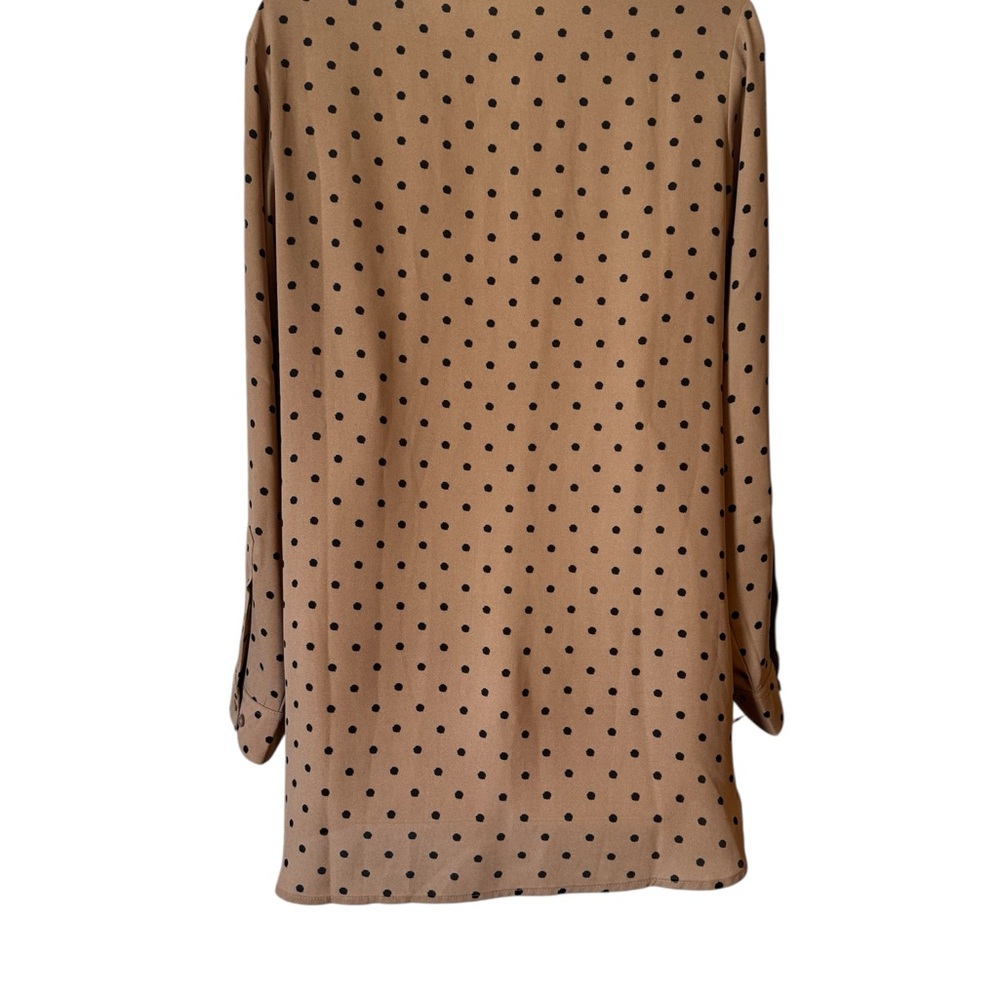 NWT Tan Blouse with Black Polka Dots SIZE: 16    #9 - Picture 5 of 9